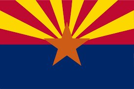 Cannabis insurance in Arizona.  State flag of Arizona
